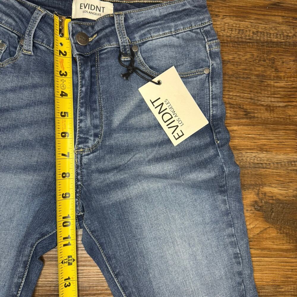 Anthropologie Evidnt Los Angeles Verona Skinny crop ankle Shark Bite Hem Size 26 - Picture 4 of 10
